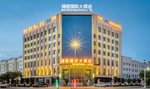 酒泉金塔锦程大酒店两翼旋转门及雨棚