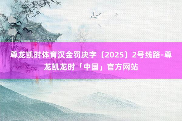 尊龙凯时体育汉金罚决字〔2025〕2号线路-尊龙凯龙时「中国」官方网站