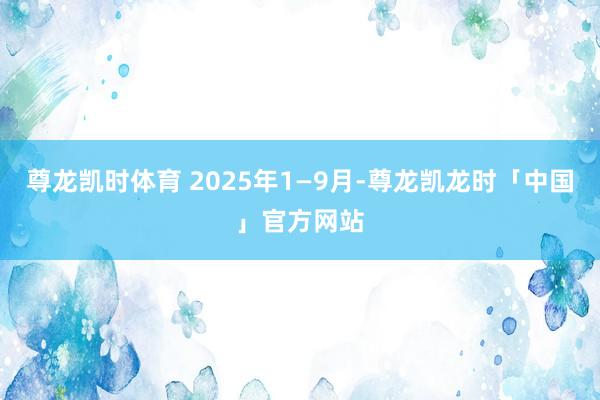 尊龙凯时体育 2025年1—9月-尊龙凯龙时「中国」官方网站